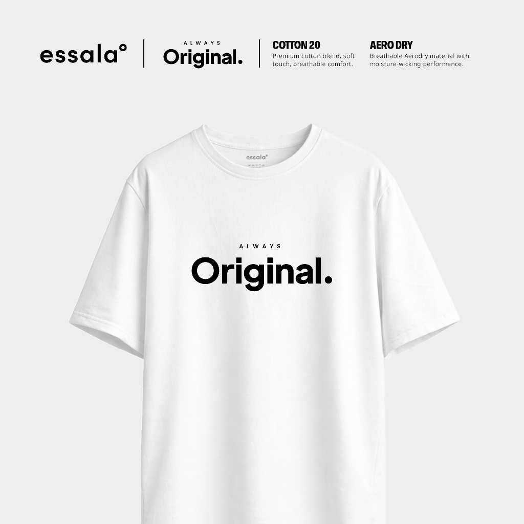 Essala Always Original. COL. เสื้อยืดคอกลมโอเวอร์ไซส์ ผ้าคอตตอน 100% l Always Original