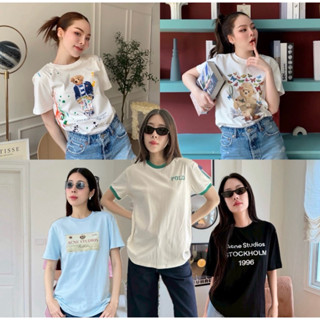 Vacation bear & AC🐻✨ เสื้อยืดน้องหมี สุดฮิต น่ารักสุดๆ เป็นส…