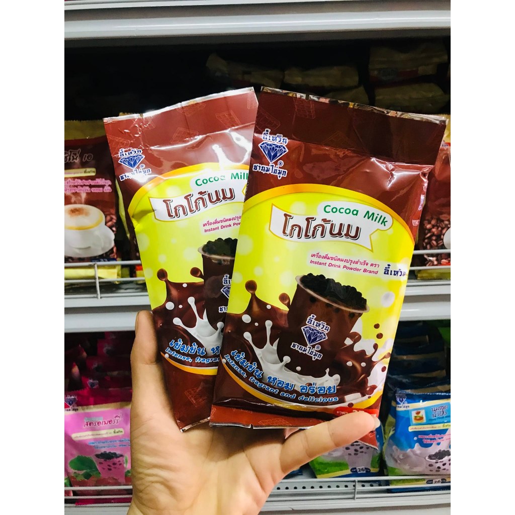 ผง ชานมไข่มุก ผงโกโก้นม อี้เหวิน ขนาด 120 กรัม ตราอี้เหวิน รสโกโก้นม ขนาด 120 กรัม