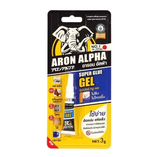 ARON ALPHA กาว ซูเปอร์กลู ชนิดน้ำ และ ชนิดเจล ขนาด 3 กรัม ติดแน่น แห้งเร็ว เนื้อกาวใส ไม่ทิ้งคราบ