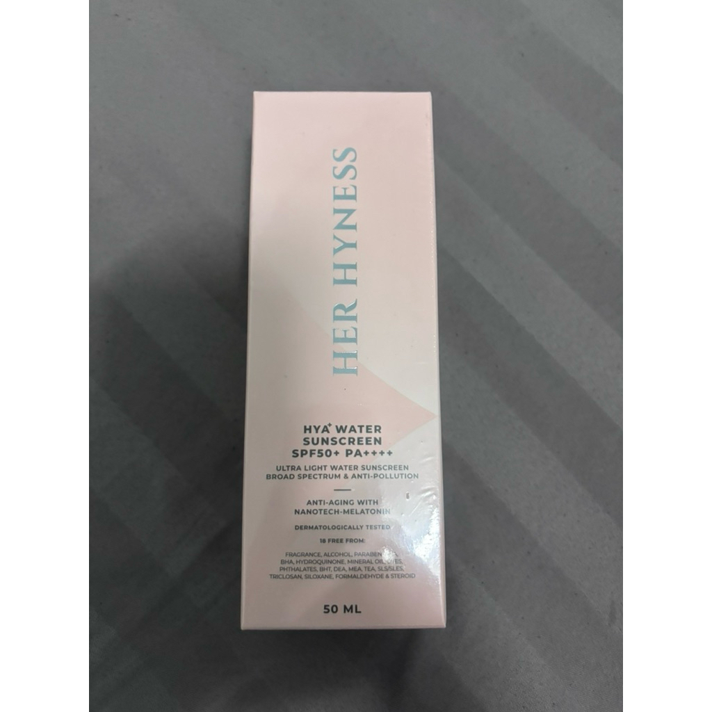 HER HYNESS HYA+ WATER SUNSCREEN 50+ PA++++ 50 ML. ของแท้ ฉลากไทย