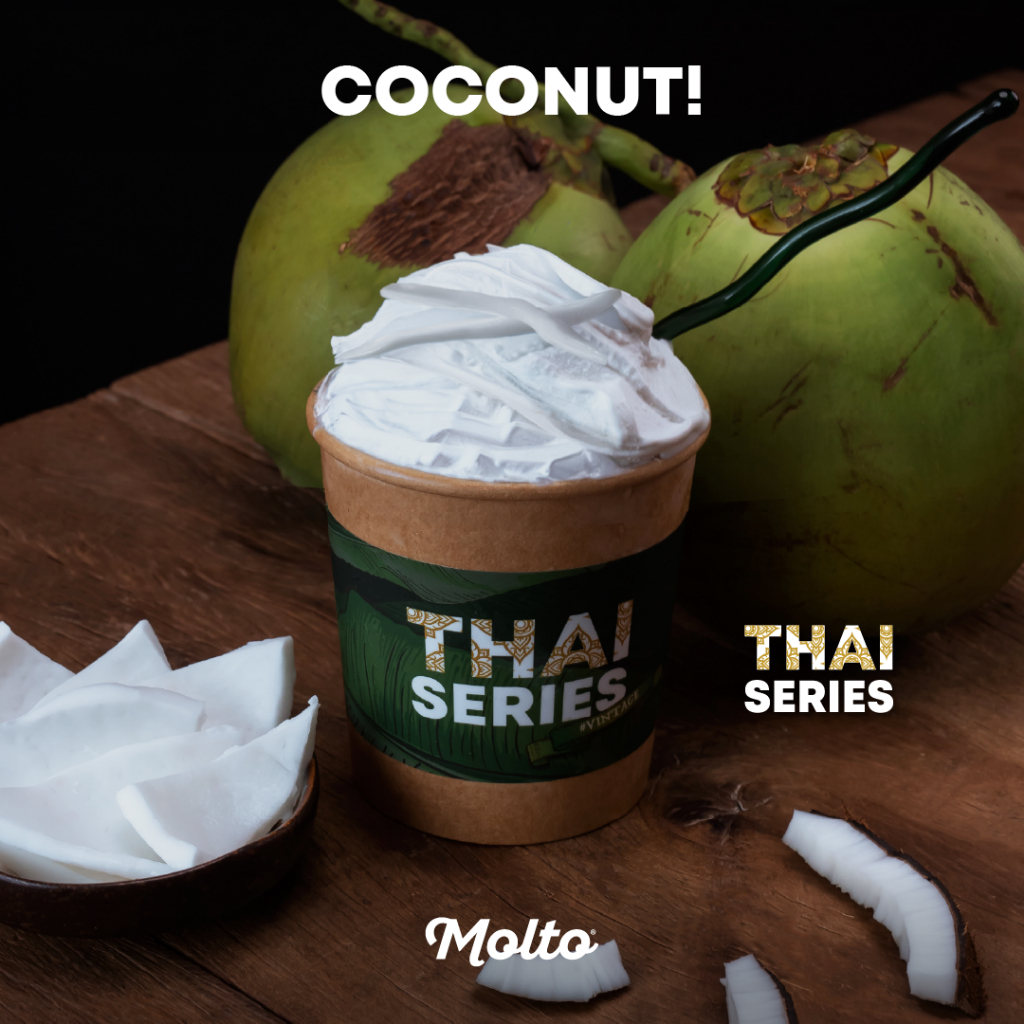 Coconut (ไอศกรีมมะ-พร้าว! 1 ถ้วย 16 oz.) - Molto premium Gelato
