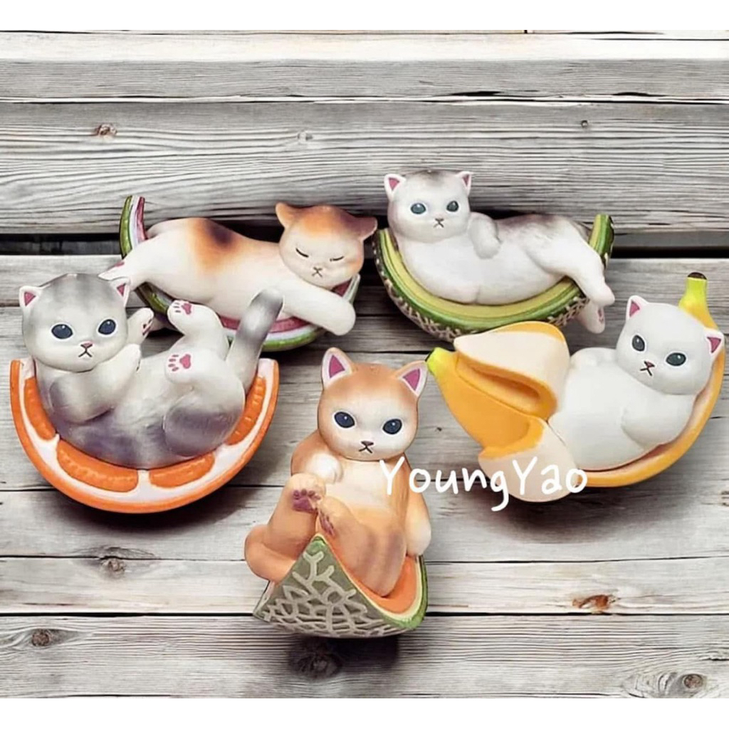 ครบเซต 5 ตัว Mofusand Fruit Series Keychain