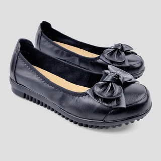 ST.JAMES รองเท้าหนังแท้/รองเท้าส้นเตารีด ส้น 3 CM. รุ่น MELLOW สี BLACK | รองเท้า ผู้หญิง