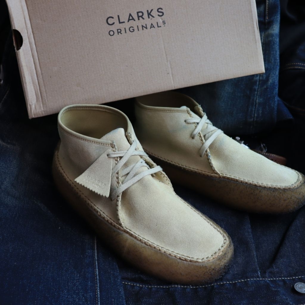 ส่งฟรี 11Us 29Cm รองเท้าClarks Originals Wallabee Boot (Caravan) Sand Suede มีกล่องเดิม by OldShoes