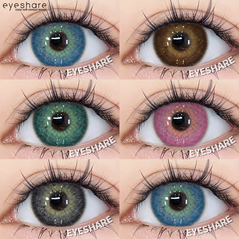 คอนแทคเลนส์ FUNSACHY หนึ่งคู่ riyadh series คอนแทคเลนส์สีฟ้า DIA14.5mm ตาโต lens
