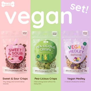 Vegan Set รวมเซ็ตขนมวีแกน ขนมหมา Dehydrated Dog Treat by Lulu & Co