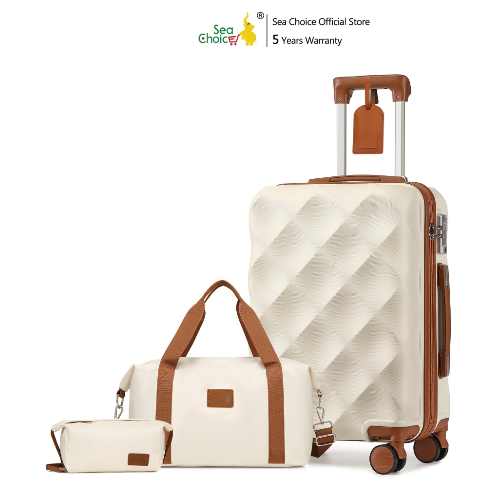 [รับประกัน5ปี] SiamChoice ​กระเป๋าเดินทางล้อลาก ล้อคู่ 20นิ้ว แถมกระเป๋า bags Travel luggage วัสดุABS TSAล็อค รุ่นซิปYKK