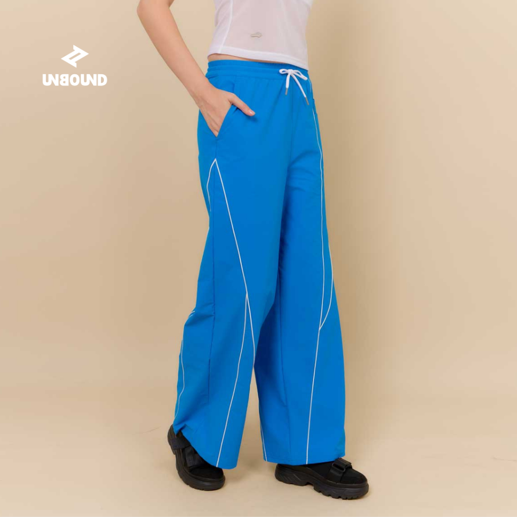 UNBOUND WAVELINE WIDE PANTS > ELECTRIC BLUE กางเกงขายาวสีฟ้า (เฉพาะกางเกง)
