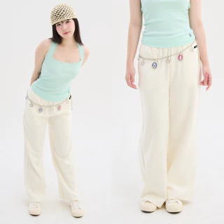 Bemingpants080(XS-4XL)-Sora Pants - กางเกงขายาวเอวสม็อคที่หยิบมาใส่ได้บ่อยและแมตช์ง่าย