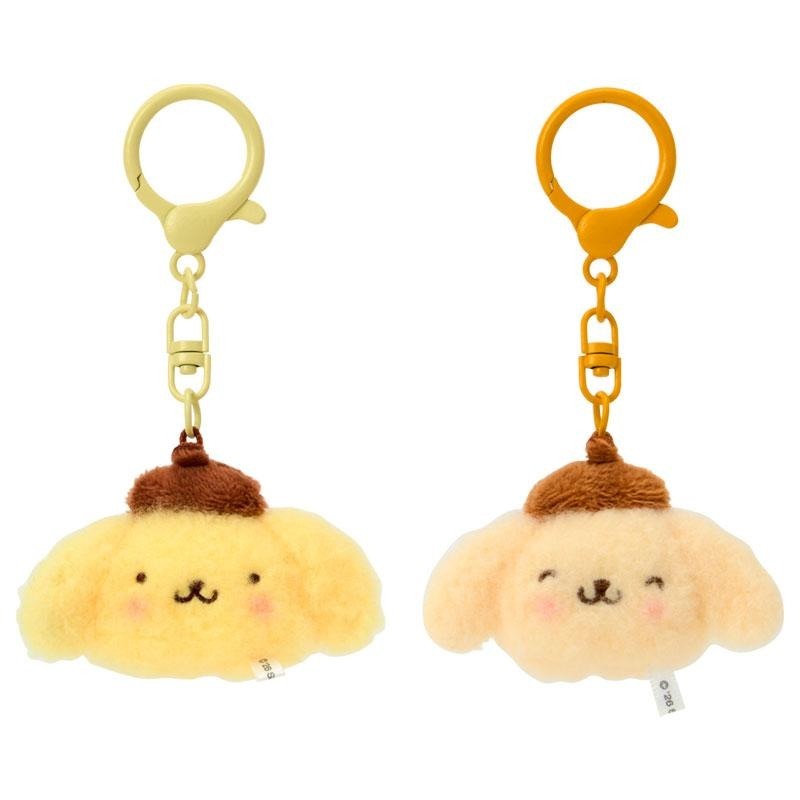 ชุดพวงกุญแจมาสคอตปอมปอมพูริน Pn Pompompurin ขนาดเล็ก 2 ชิ้น (หน้ายิ้มเข้าชุดกัน) กว้าง 6.5 x ลึก 2.5