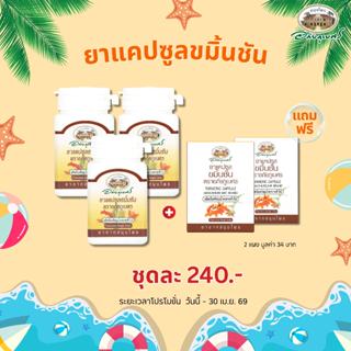 ยาแคปซูลขมิ้นชัน 3 กระปุก แถมฟรี ยาแคปซูลขมิ้นชัน ขนาด 10 แค…