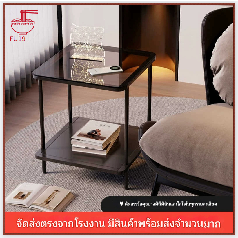 โต๊ะข้างขนาดเล็กโครงโลหะ โต๊ะข้างโซฟา โต๊ะกาแฟเรียบง่ายและหรูหราสำหรับอพาร์ตเมนต์ขนาดเล็ก