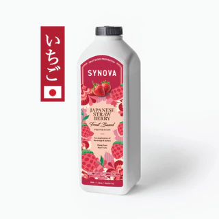 น้ำผลไม้เข้มข้น SYNOVA : ซอสสตรอเบอร์รี่ญี่ปุ่นเข้มข้น Japanese Strawberry Fruit Based Preparation (Btl-1 L.)