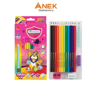 สีไม้มาสเตอร์อาร์ต ดินสอสีไม้ รุ่นซุปเปอร์ไบร์ท 12สีสั้น 12สียาว 24สียาว (จำนวน 1 กล่อง)