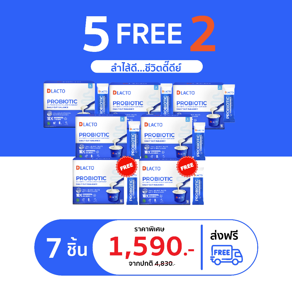 DLACTO PROBIOTIC ดีแลคโตะ โพรไบโอติก จากธรรมชาติ ดูแลการขับถ่าย ลำไส้ดี...ชีวิตดี๊ดีย์ (โปรชุดใหญ่)