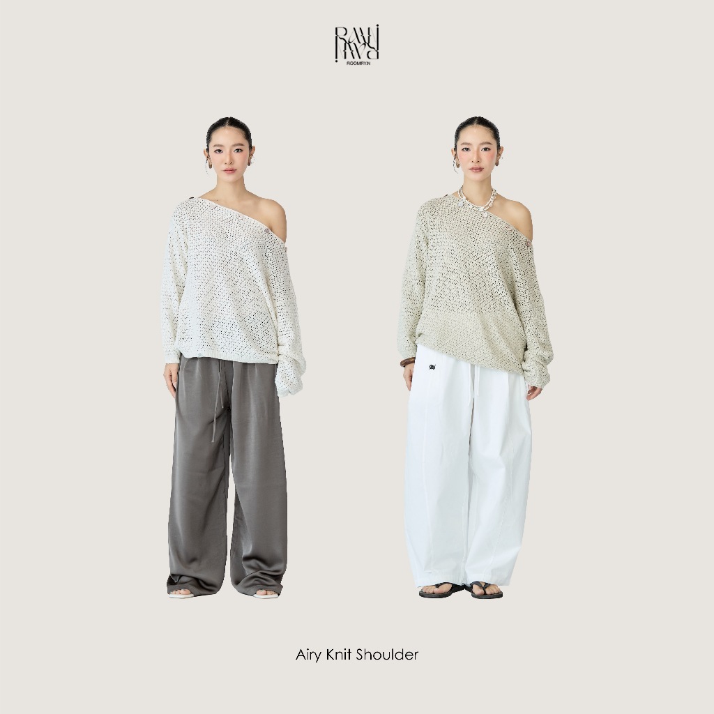 Roomry.n - Airy Knit Shoulder เสื้อไหมพรม