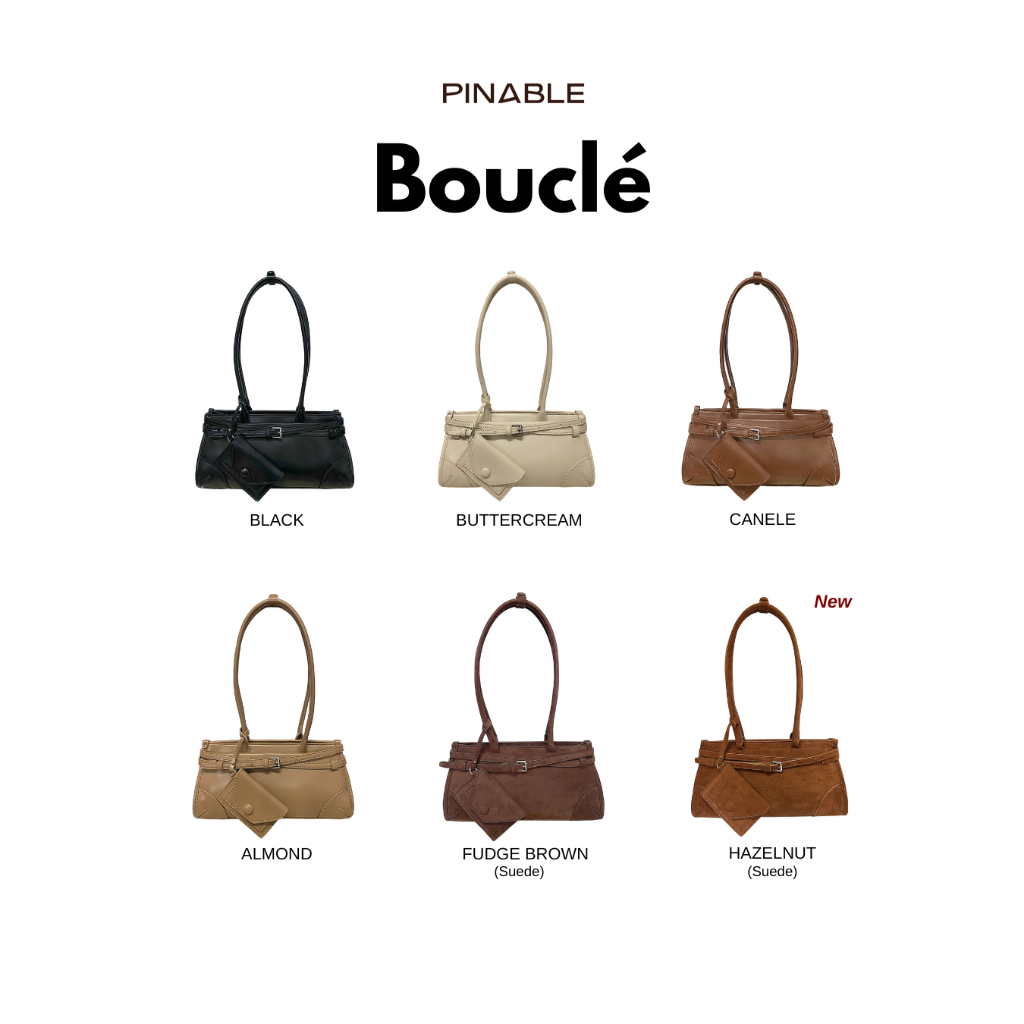 กระเป๋า PINABLE รุ่น Bouclé (มาพร้อมกระเป๋าใส่เหรียญและเข็มขัด)