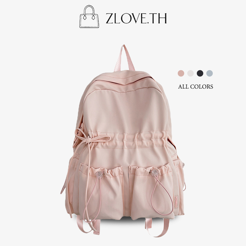 ZLOVE กระเป๋าสะพายคู่ ไนลอน น้ำหนักเบา สไตล์ใหม่ เกาหลี แฟชั่น โบว์ กระเป๋าสวย
