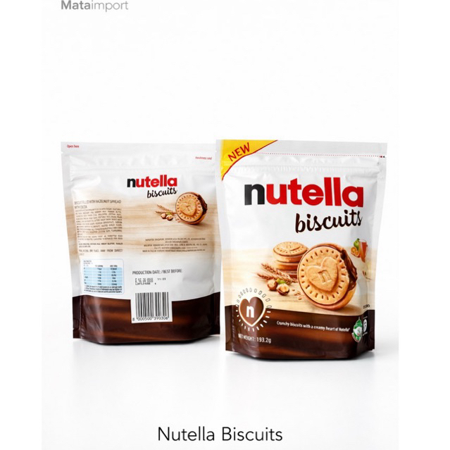 (รุ่นห่อ) นูบิสกิต 193.2g nutella biscuits