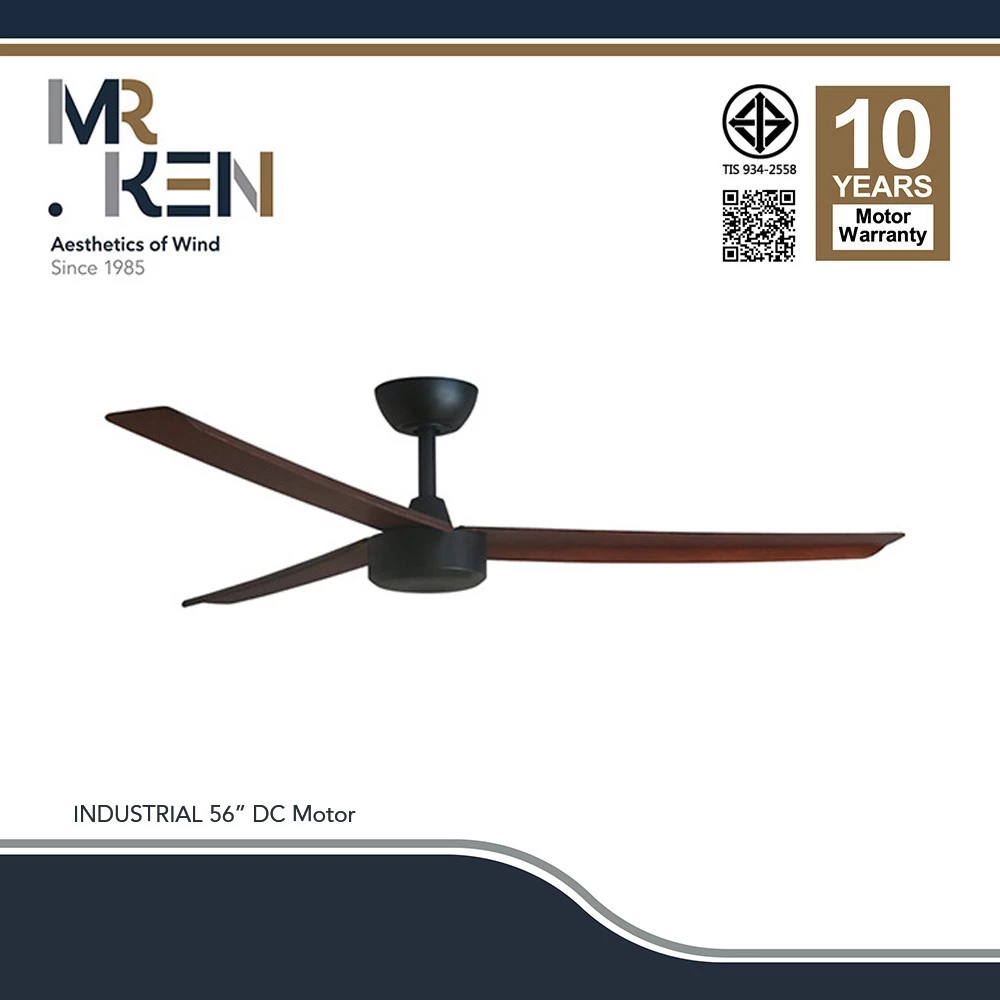 พัดลมเพดาน MR KEN รุ่น INDUSTRIAL DR DC Motor ขนาด 56" พร้อมรีโมทคอนโทรล