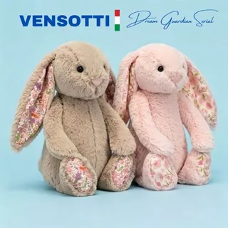 [ฟรีกล่องของขวัญ] VENSOTTI Flora Bunny (28cm/51cm) ตุ๊กตากระต่าย สีชมพู/น้ำตาล นุ่มพิเศษ - Soft Cotton Blend