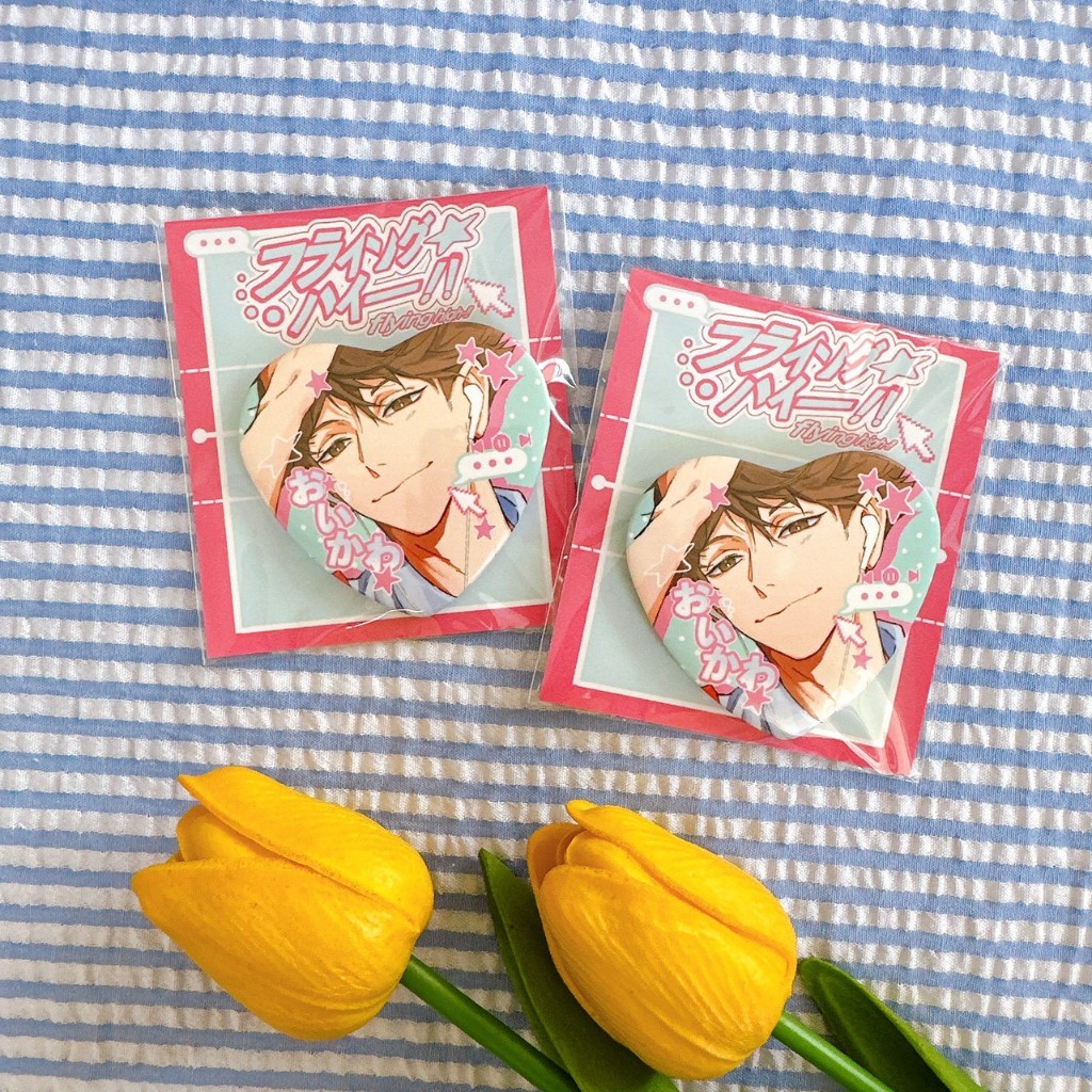 (✅พร้อมส่ง) Badge เข็มกลัดหัวใจ Oikawa : Haikyuu! (1ชิ้น)
