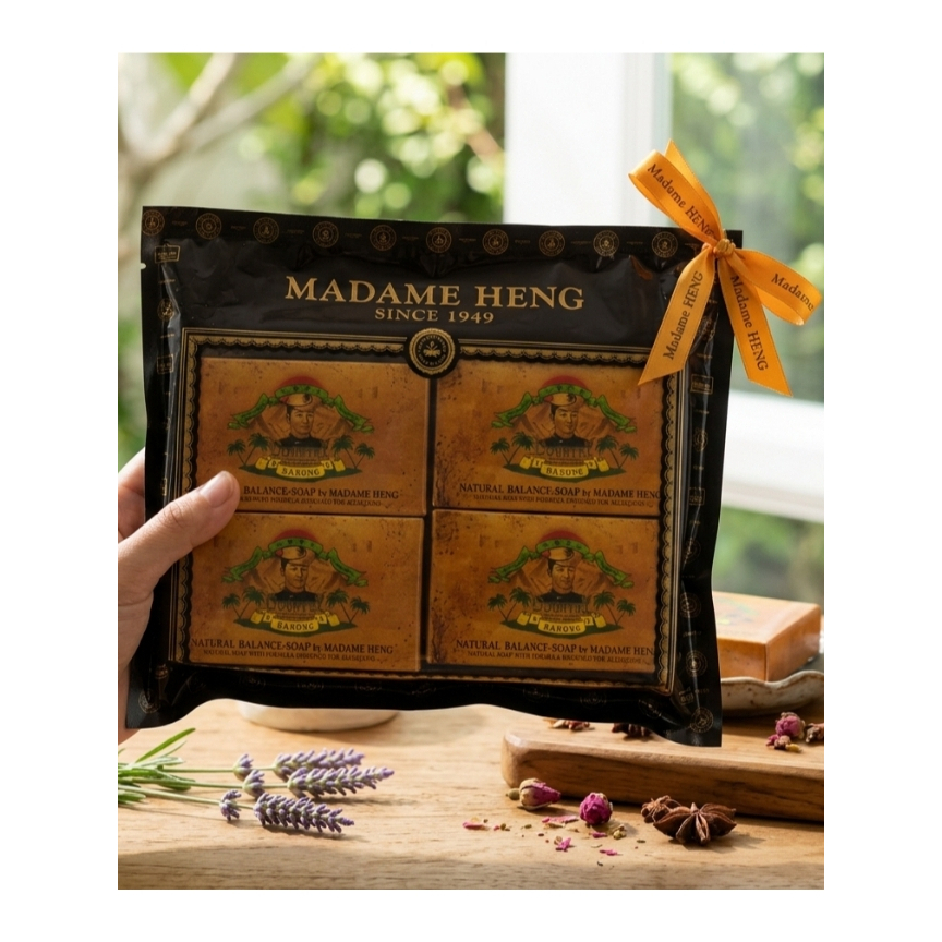 มาดามเฮง (Madame Heng)  สบู่บารองค์ (Barong Natural Balance Soap) 150x4ก้อน