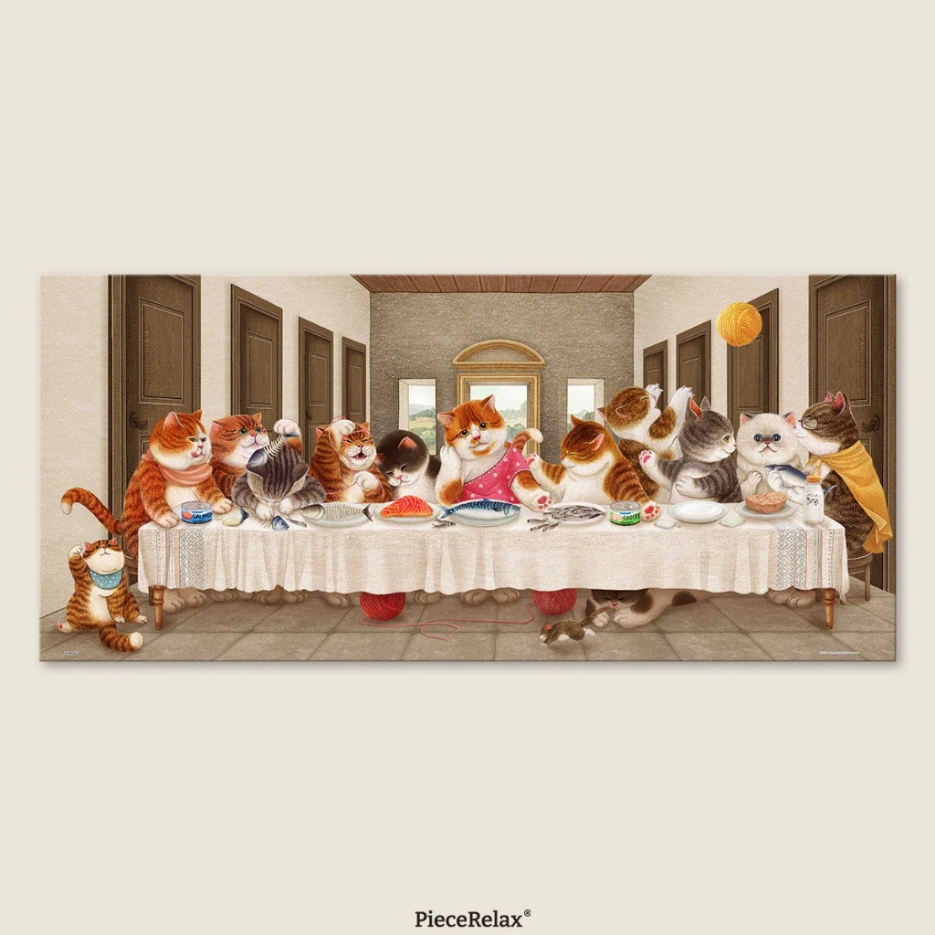 PieceRelax: Cats's Last Supper (945 Pieces) [Plastic Jigsaw Puzzle]