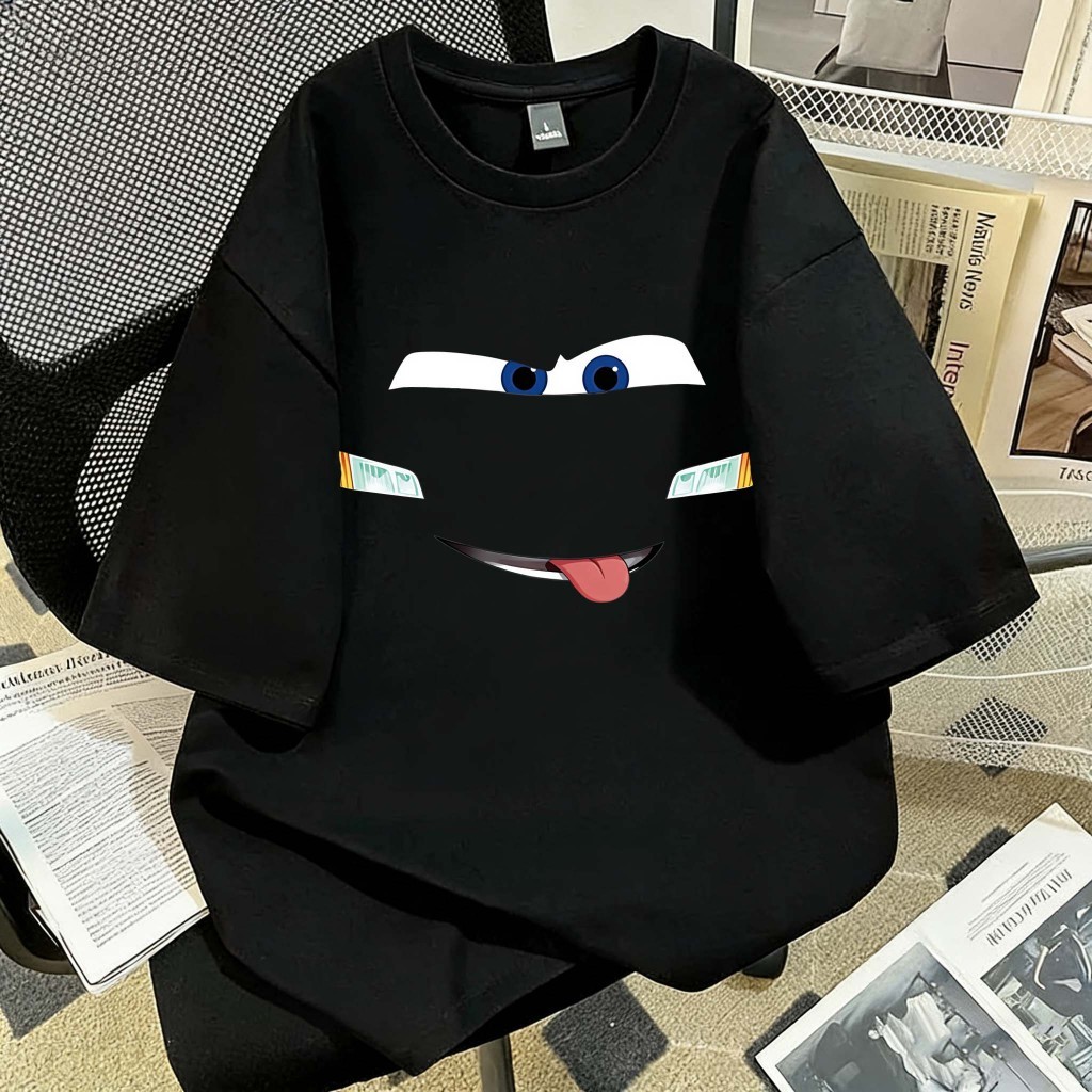 เสื้อยืดผู้หญิงลายการ์ตูน Cars Jackson Storm สไตล์สตรีท Oversize ใส่สบาย 4.01