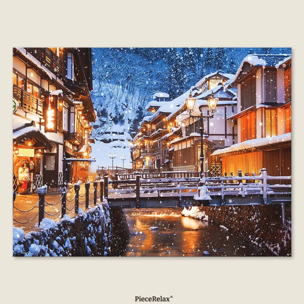 PieceRelax: Ginzan Onsen Hot Spring, Japan (1008 Pieces) [Plastic Jigsaw Puzzle]