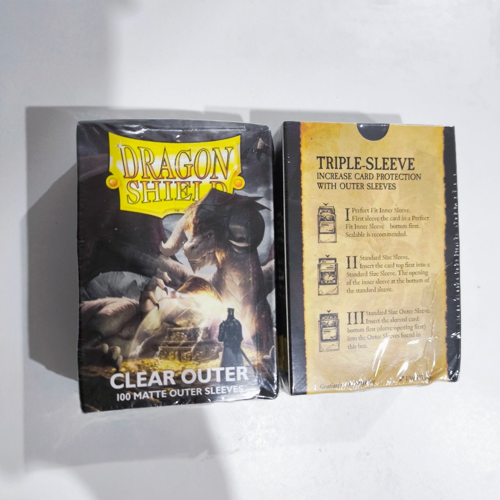 [กล่องไม่สวย ด้านในปกติ] Sleeve Outer Dragon Shield Matte Clear 100