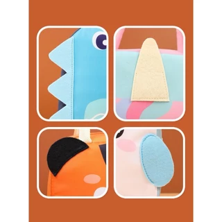 กระเป๋าเก็บอุณหภูมิ ทรงเตี้ยปิดด้วยซิป​ ลายหน้าการ์ตูน​สัตว์​3D