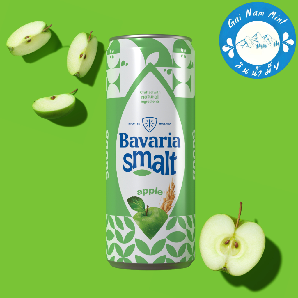 🌟พร้อมส่ง🌟BAVARIA SMALT Apple 330 ml. 6 can เครื่องดื่มมอลต์ 0.00 แอลกอฮอล์ ขนาด 330ml 6 กระป๋อง