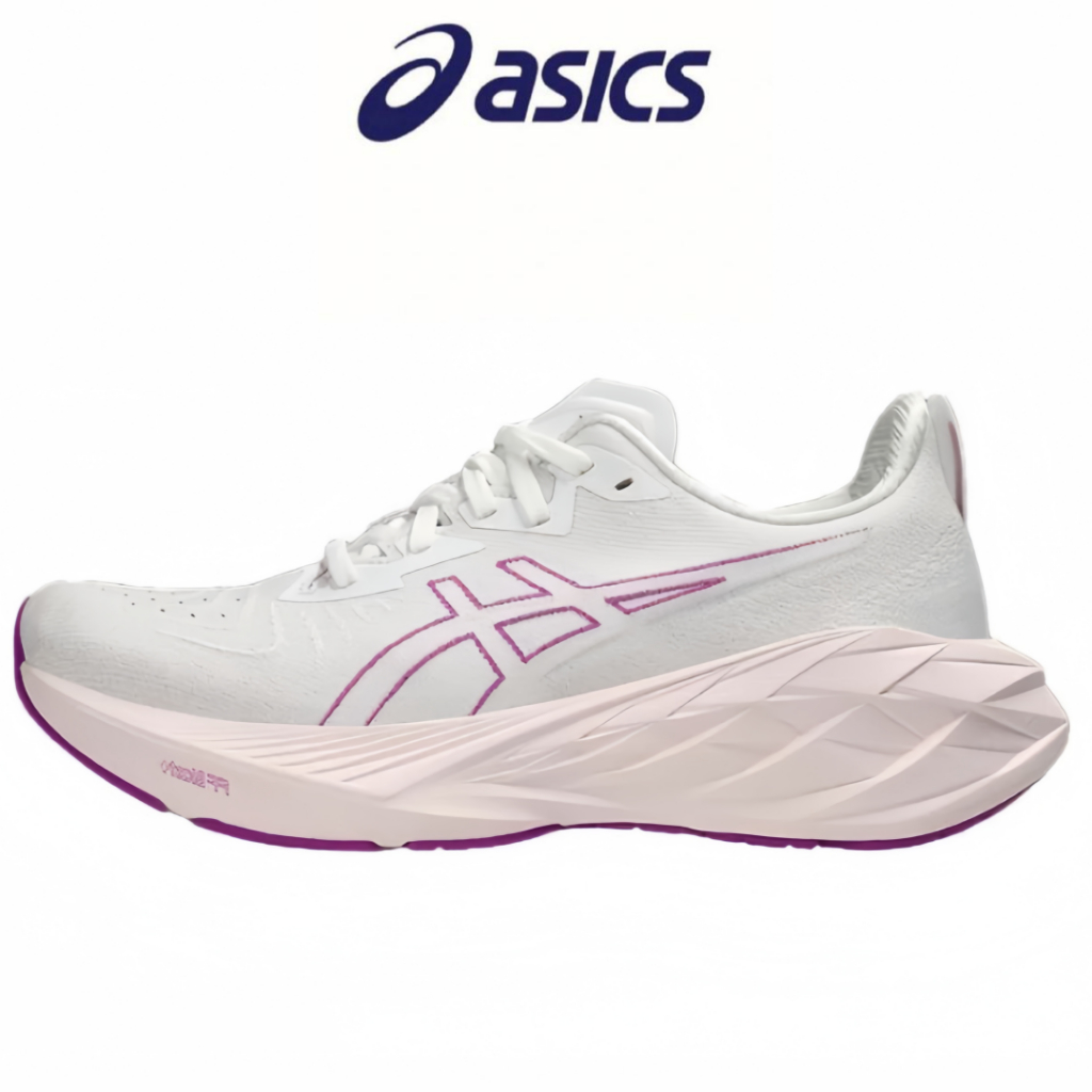 Asics Novablast 4 White Purple（ของแท้ 100 %）รองเท้าวิ่ง