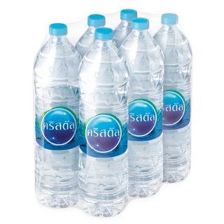 [ส่ง กทม. ปริมณฑล จังหวัดหลักอื่นๆ] น้ำดื่มคริสตัลขนาด (1500 มล. x 6 ขวด) 6 แพ็ค 36 ขวด Crystal Drinking Water 1500 ml