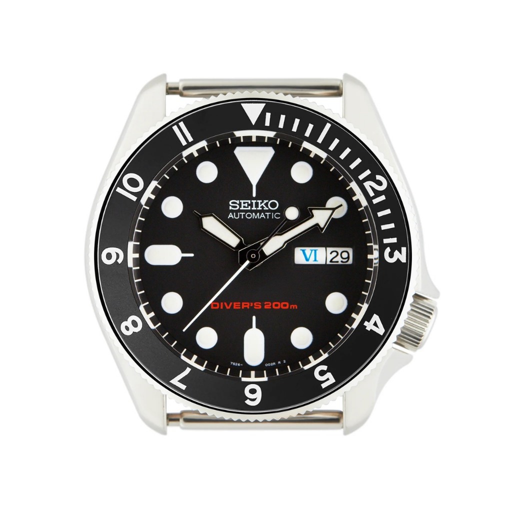 SKX007/SRPD Ceramic Bezel Insert: Milspec Style Black