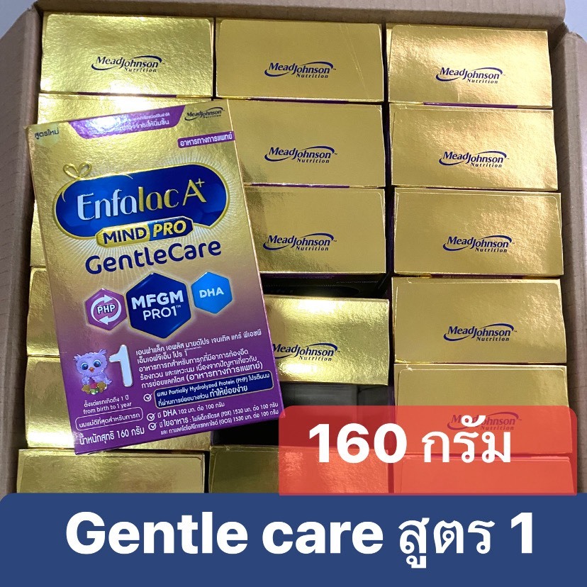 (160 กรัม) ขนาดทดลอง Enfalac A+ gentle care เอนฟา แล็ค เอพลัส เจนเทิลแคร์ สูตร 1