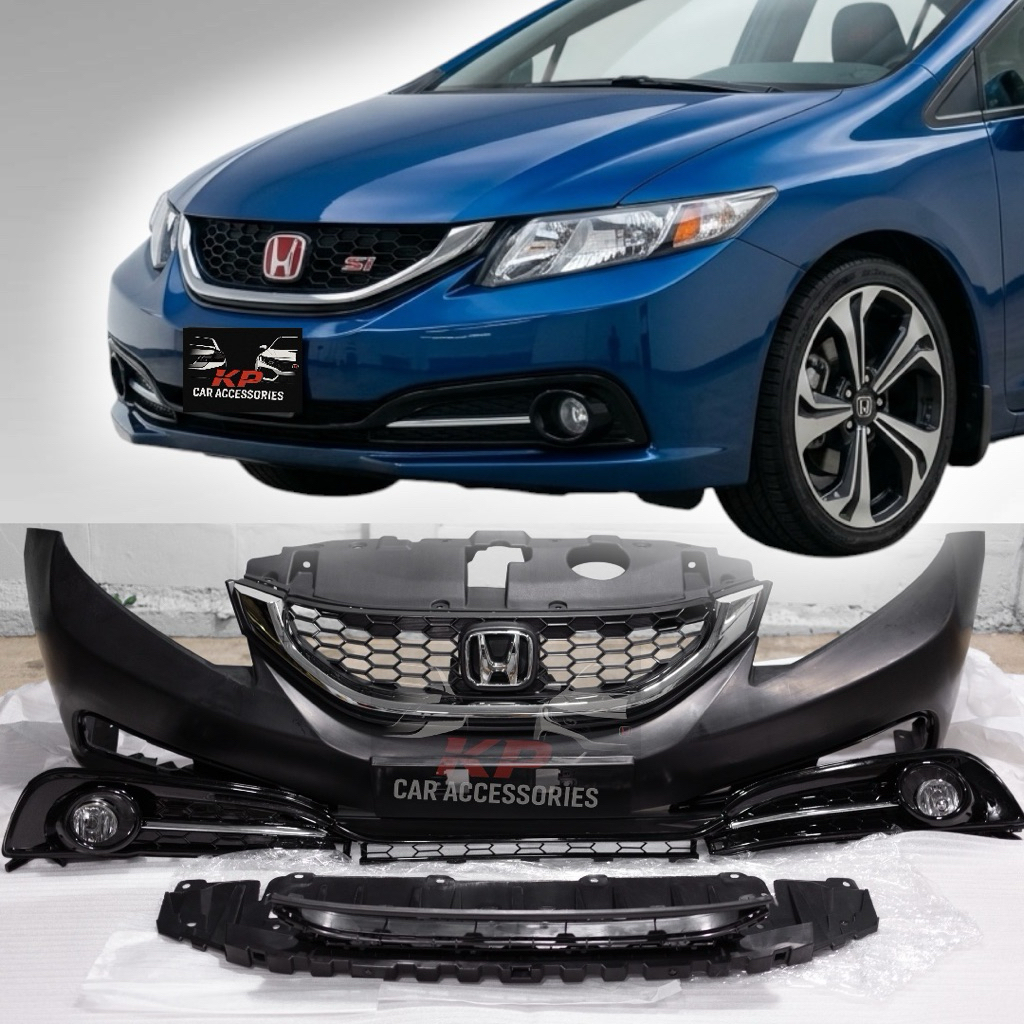 ชุดกันชนหน้าคิ้วสั้น CIVIC FB SI USDM FB6 เมกา นำไปทำสีติดตั้งแทนกันชนเดิมได้เลย