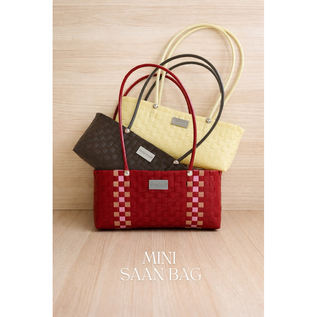 Mini Saan Bag กระเป๋าสาน Vida สะพายข้างขึ้นไหล่ได้
