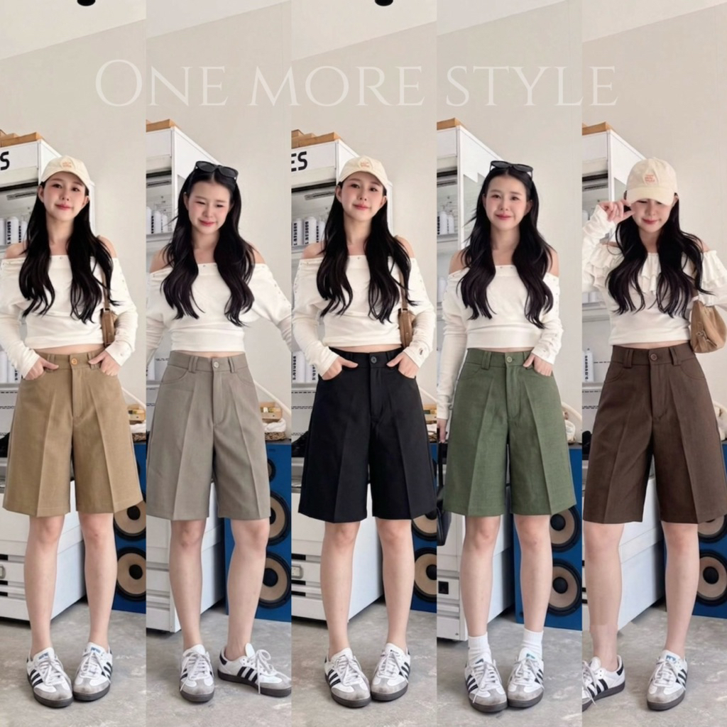 🏖️New collectio🏖️ เข้าครบสีพร้อมส่ง‼️กางเกง3ส่วนผ้าออดี้4pocket