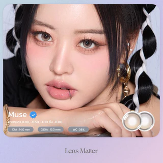 Muse - สี Brown, Gray (รายเดือน), Lens.Matter, คอนแทคเลนส์เกาหลี
