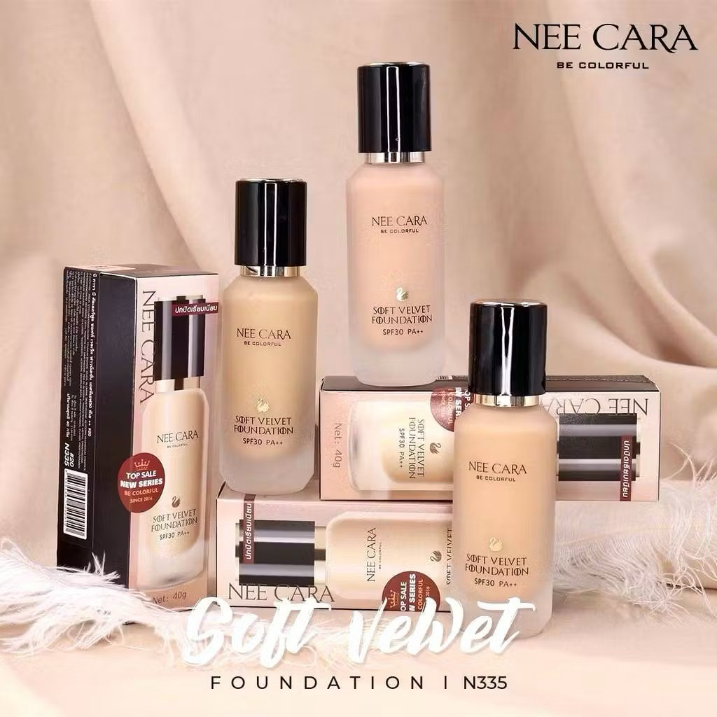 รองพื้น N335 NEE CARA SOFT VEVET FOUNDATION SPF 30+++ นีคาร่า ซอฟท์ เวลเวท ฟาวเดชั่น