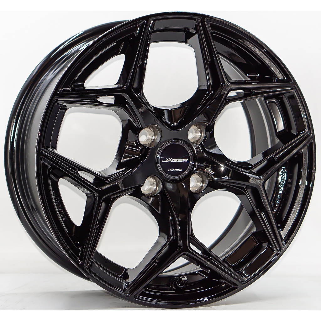 ล้อแม็กซ์ Lenso Jager Blaze Litetech ขอบ15นิ้ว 4รู100 สีดำเงา กว้าง7นิ้ว Offset35 [22995]