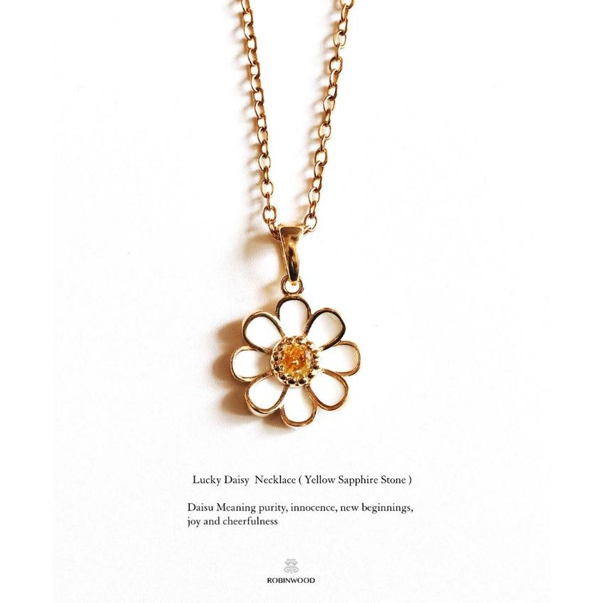 สร้อยคอเงินเเท้ Lucky Daisy Signature Necklace, Robinwood