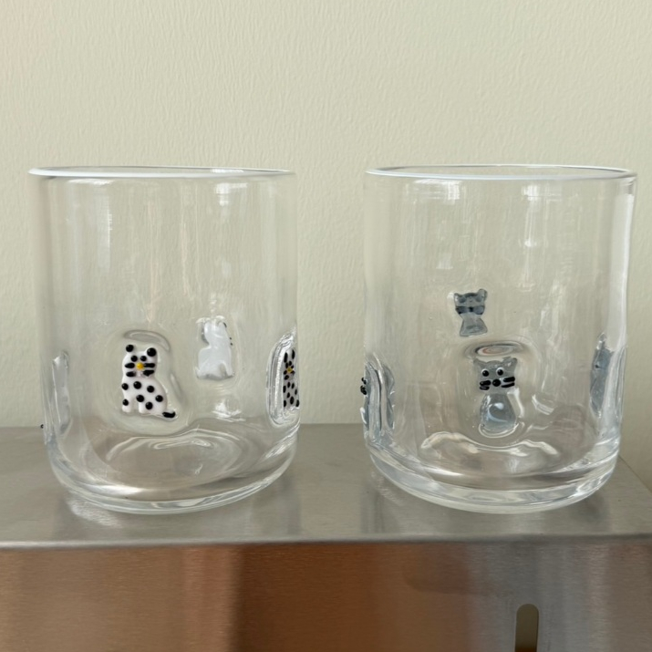 BON BON projects - Cat emoji glass - แก้วอิโมจิลายแมว
