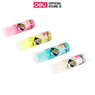 กาวแท่งเจล Deli 8g สีใส ปลอดสารพิษ ลายการ์ตูนน่ารัก พกพาง่าย เหมาะเด็กและงานประดิษฐ์