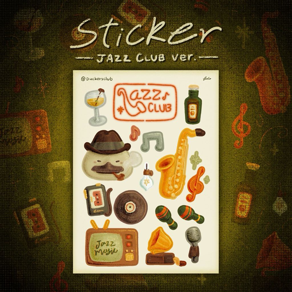 Jazz Club -  A6 pp sticker
