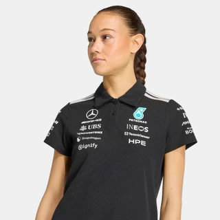 เสื้อโปโลผู้หญิง Mercedes-AMG F1 2026 Team สีดำ