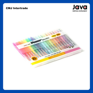 JAVA PowerLine 2500 เซตรวมสี ORIGINAL + PASTEL ปากกาเน้นข้อความ ปากกาไฮไลท์ เซ็ต 20 สี